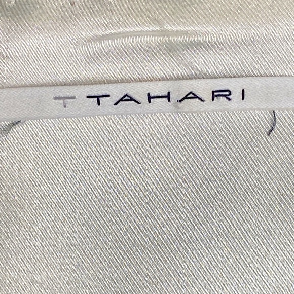 COPY - T Tahari Women’s Black Tan White Watercolor Animal Print Dress Belted St… - Picture 3 of 7